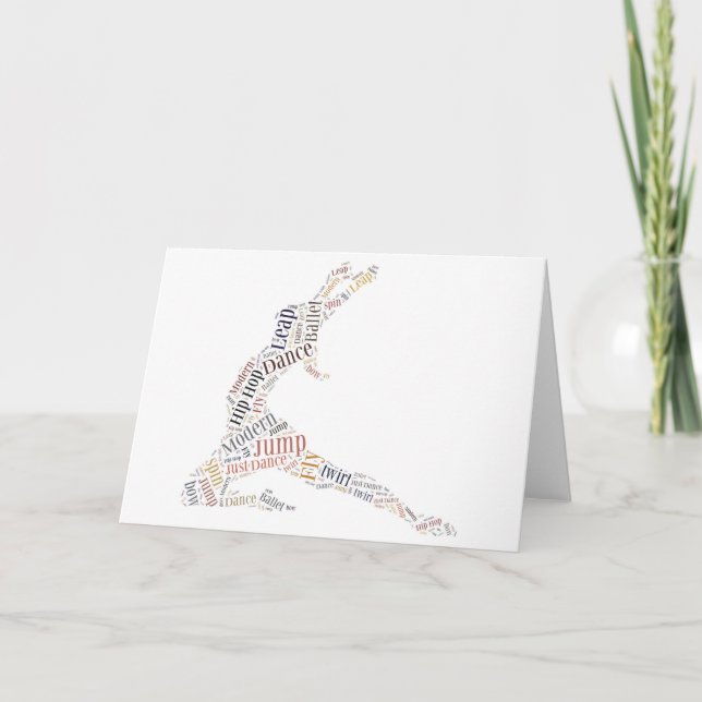 Tarjeta Nube de palabras de baile (Anverso)