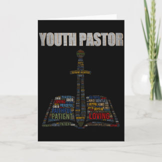 Tarjeta Nube de palabras de ministro cristiano Pastor de j