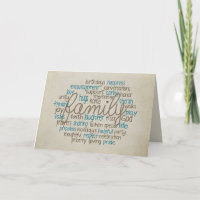 Nube De Palabras Familiares Para El Cumpleaños
