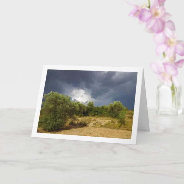 Tarjeta Nube de tormenta sobre el paisaje del cañón (Orquídea)