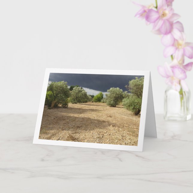 Tarjeta Nube de tormenta sobre el paisaje del huerto del c (Orquídea)