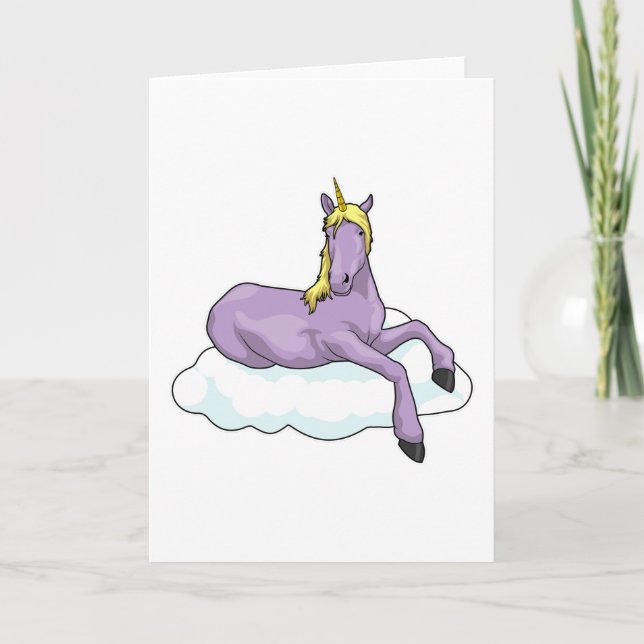Tarjeta Nube de unicornio (Anverso)