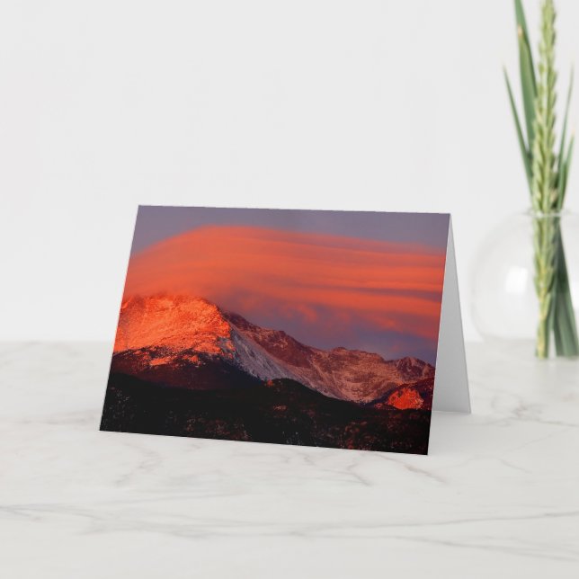 Tarjeta Nube lenticular sobre el pico de los Cerdos (Anverso)