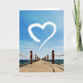 Tarjeta Nube sin fin de trayectoria en forma de corazón