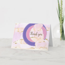 Tarjeta Nubes acuarelas, tus palabras. Gracias