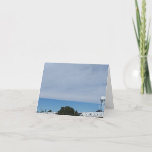 Tarjeta Nubes blancas de línea recta