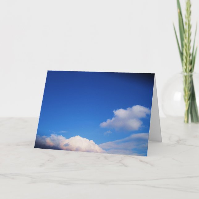 Tarjeta Nubes blancas y cielo azul (Anverso)