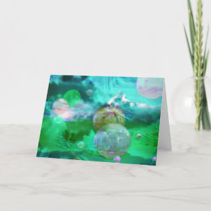 Tarjeta Nubes con las esferas