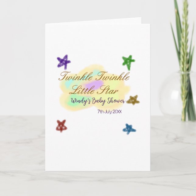 Tarjeta Nubes de arcoíris brillan Brillan Brillan Estrelli (Anverso)