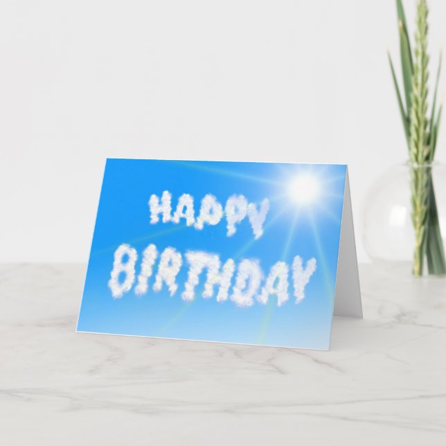Tarjeta Nubes de cumpleaños (Anverso)