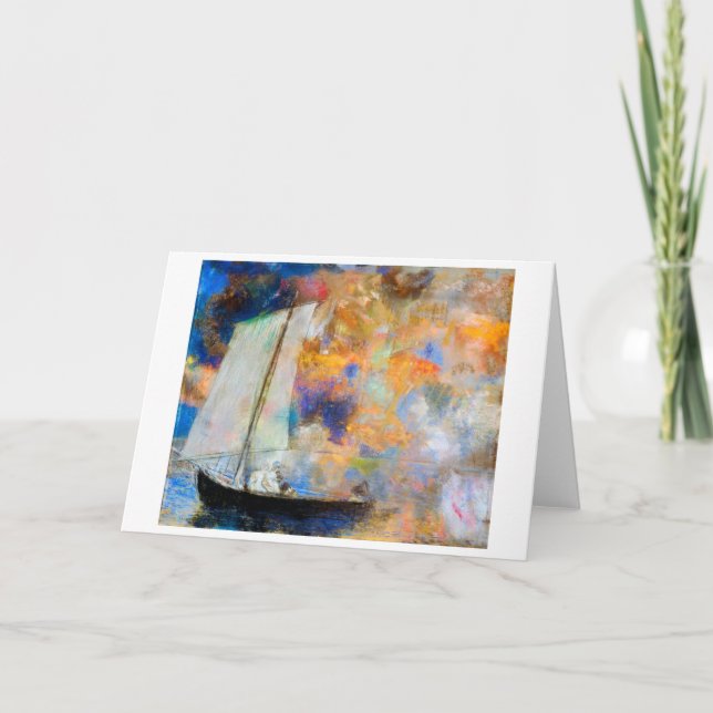 Tarjeta Nubes de flores, Redon (Anverso)