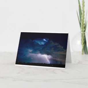 Tarjeta Nubes de luz. Relámpago Reloj de Boulder