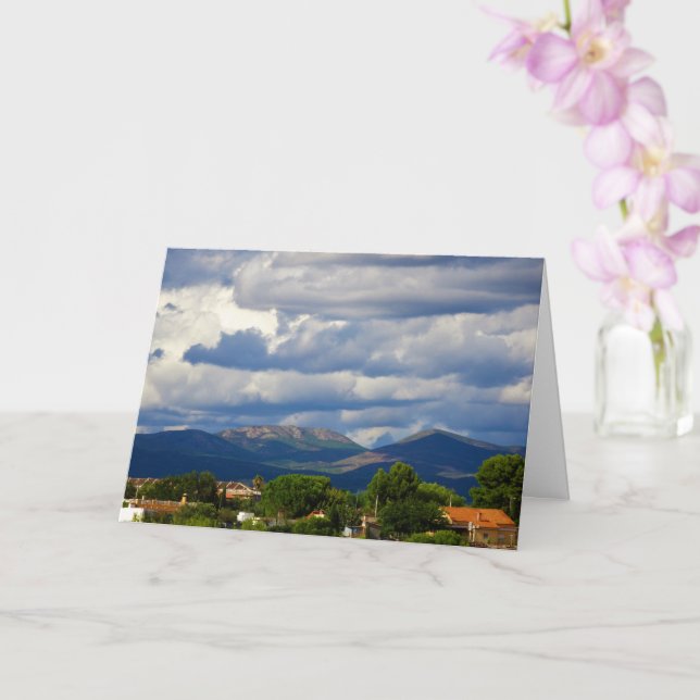 Tarjeta Nubes de tormenta sobre montañas españolas (Orquídea)
