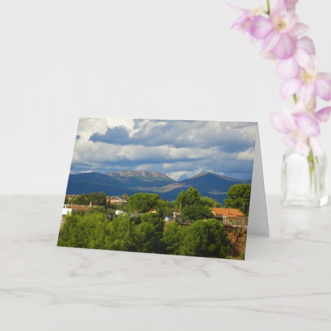 Tarjeta Nubes de tormenta sobre montañas españolas (Orquídea)
