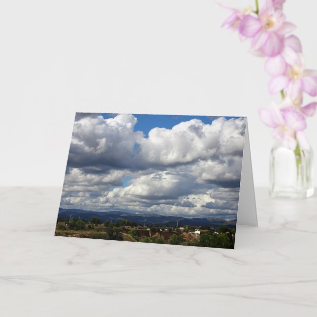 Tarjeta Nubes de tormenta sobre montañas españolas (Orquídea)