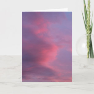 Tarjeta Nubes Rosadas Azules