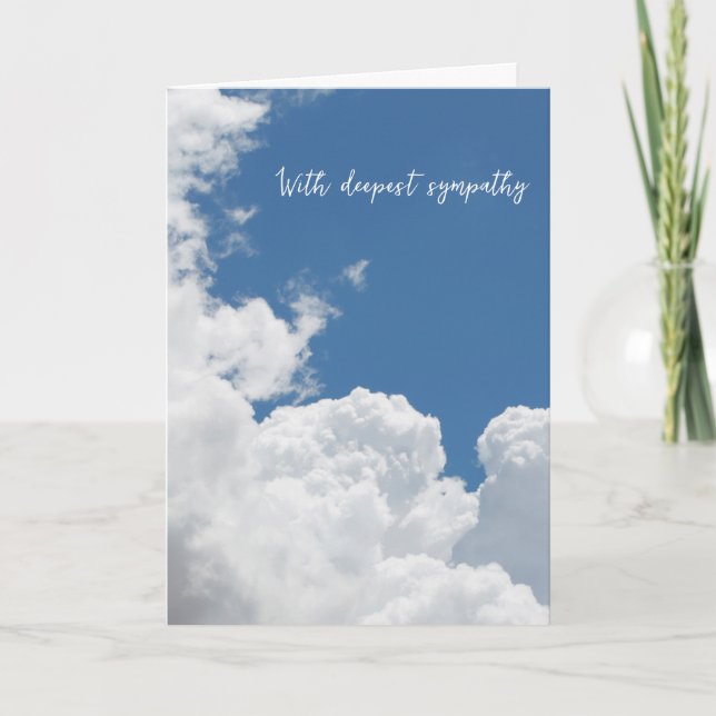 Tarjeta Nubes turquesas con el cielo con la mayor simpatía (Anverso)