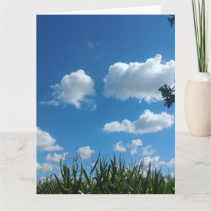 Tarjeta Nubes y cielo azul