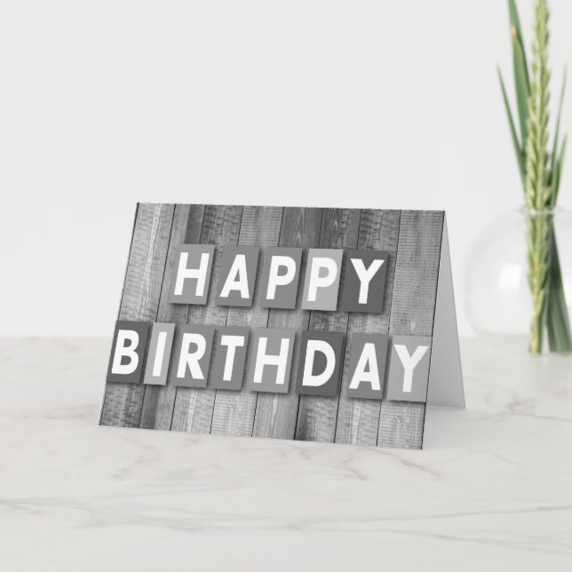 Tarjeta nubosa feliz cumpleaños de Word (Anverso)