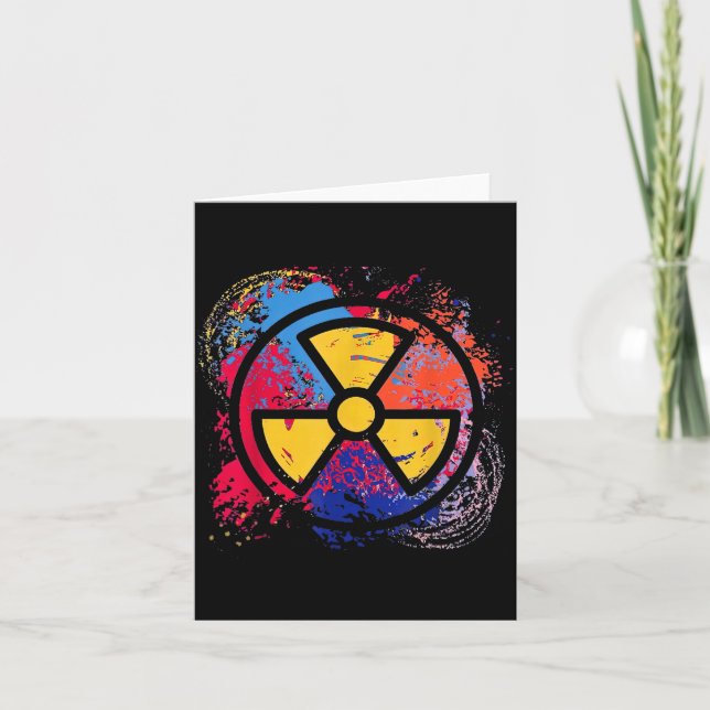 Tarjeta Nuclear Medicine Radiation Symbol Colorful Radiolo (Anverso)