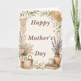 Tarjeta Núcleo de Cabaña Boho Chic Día de la Madre