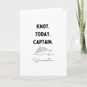 Tarjeta Nudo Hoy Capitán Crucero Traje Worcester Machuse