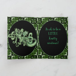 Tarjeta Nudo Nudo Celta Irlandés Dragón 
