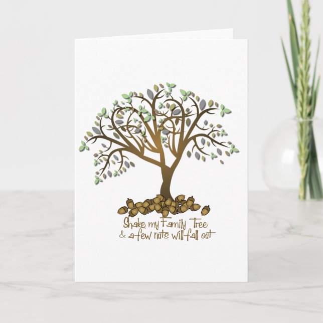 Tarjeta Nueces de árbol de familia (Anverso)