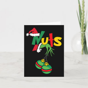 Tarjeta Nueces de pecho coincidentes con castañas Navidade