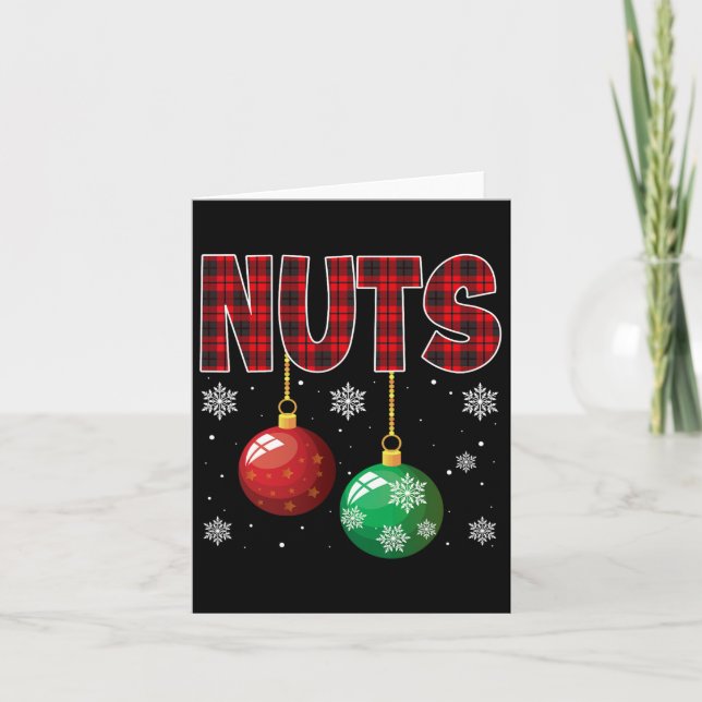 Tarjeta Nueces de pecho coincidentes con castañas Navidade (Anverso)