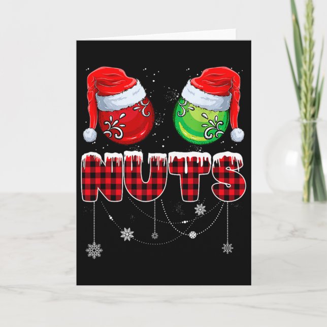 Tarjeta Nueces de pecho coincidentes con castañas Navidade (Anverso)