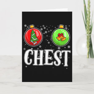 Tarjeta Nueces de pecho que coinciden con castañas Navidad