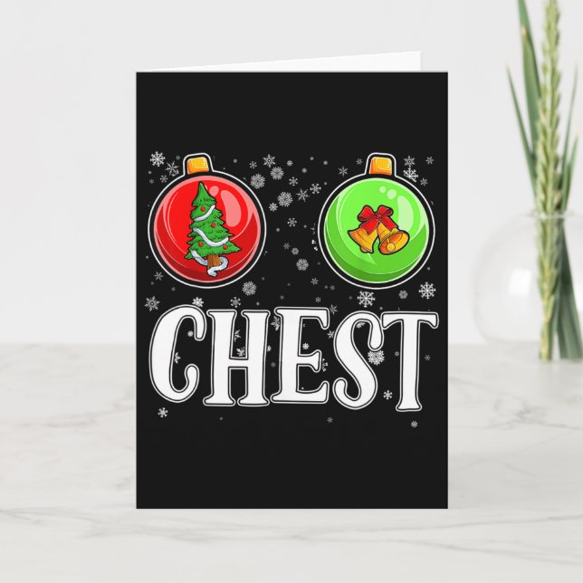Tarjeta Nueces de pecho que coinciden con castañas Navidad (Anverso)