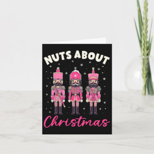 Tarjeta Nueces sobre Navidades Navidades de petaca rosada