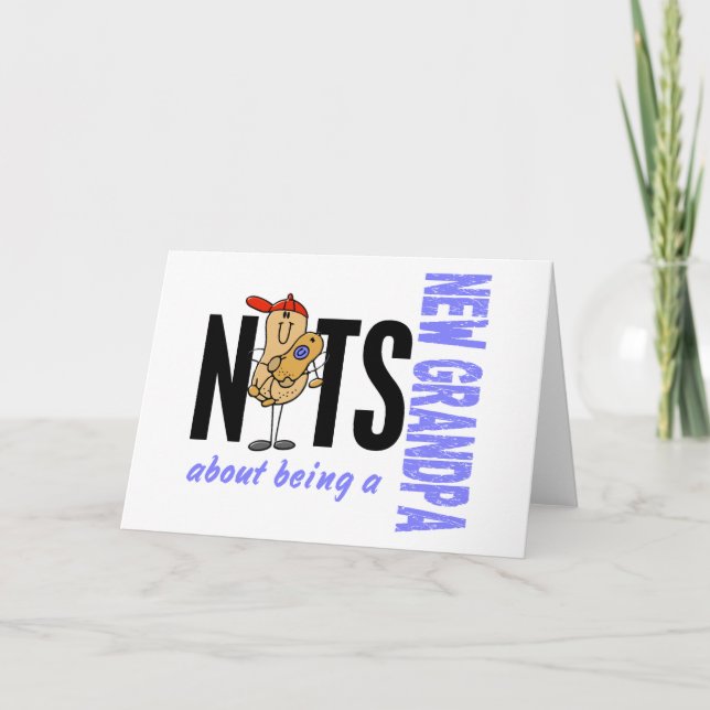 Tarjeta Nueces sobre ser un nuevo azul del abuelo 1 (Anverso)