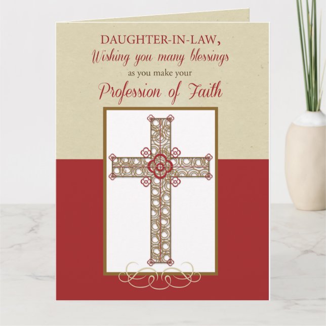 Tarjeta Nuera, bendiciones de RCIA en la profesión de F (Anverso)