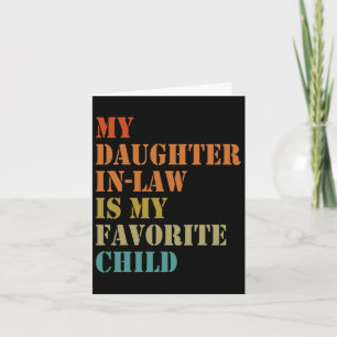 Tarjeta Nuera es mi hijo favorito Padres divertidos
