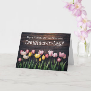 Tarjeta Nuera Feliz Día de las Madres Tulipanes