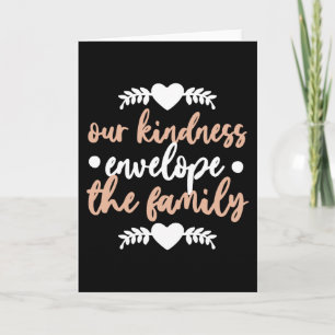 Tarjeta nuestra amabilidad sobre la familia