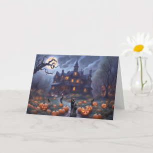Tarjeta Nuestra casa a su atormentada Halloween