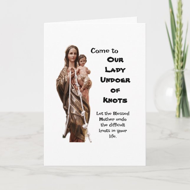 Tarjeta Nuestra dama de los nudos (Anverso)