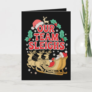 Tarjeta Nuestra Equipo Derriba Fiesta de Navidad de Oficin