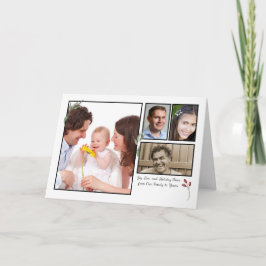 Tarjeta Nuestra familia a sus 4 Navidades de fotografía