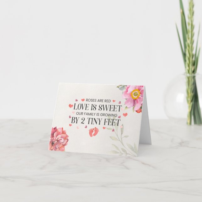 Tarjeta Nuestra familia crece a 2 metros de ultrasonidos (Anverso)