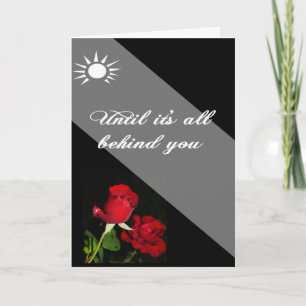 Tarjeta Nuestra fe de oración y Dios están detrás de ti