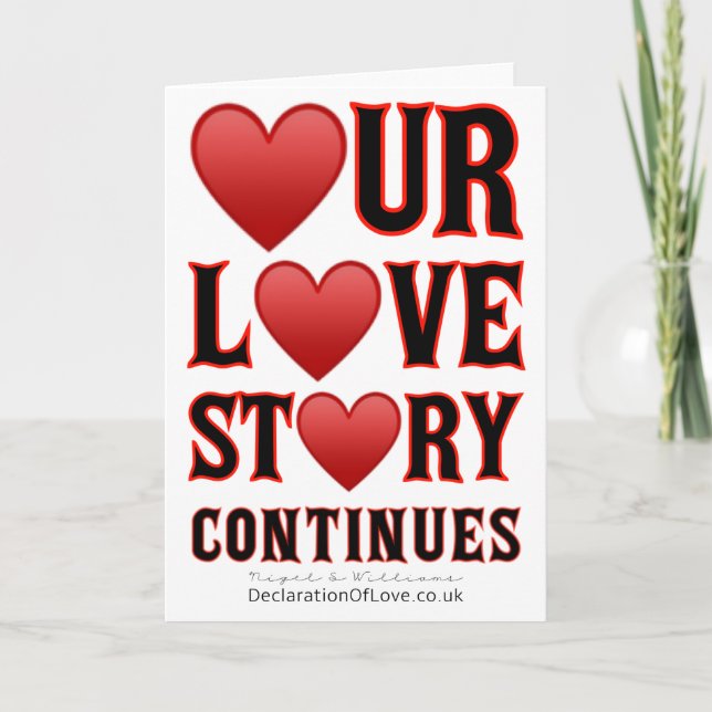 Tarjeta Nuestra historia de amor continúa (Anverso)