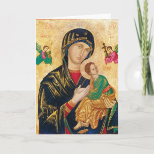 Tarjeta Nuestra madre de la ayuda perpetua bendijo a la Vi