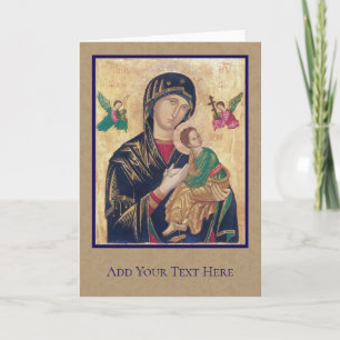 Tarjeta Nuestra madre de la ayuda perpetua bendijo a la Vi