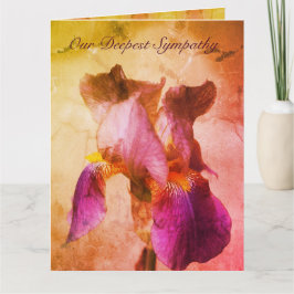 Tarjeta Nuestra más profunda simpatía Iris
