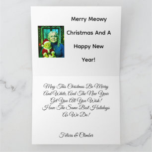 Tarjeta Nuestra Mejor Navidad Personalizada, Foto de Gato